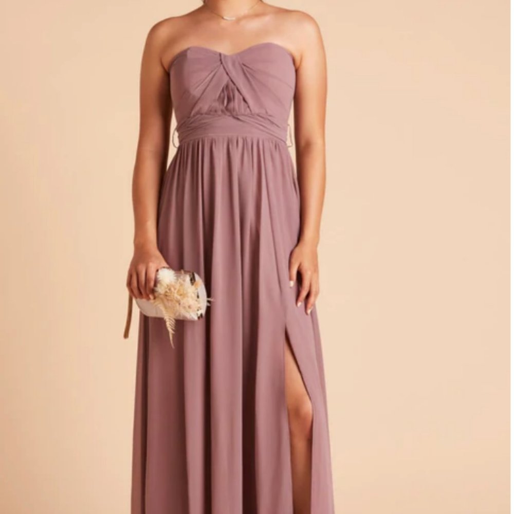 Birdy Grey - BRAND NEW TAILORED Grace Dress - Dark Mauve with Slit - Medium
